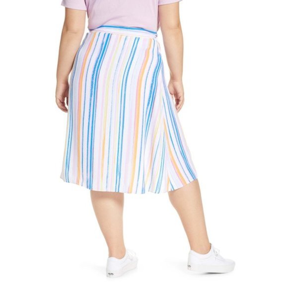 Bp Striped Midi Wrap Skirt Nordstrom - Picture 3 of 5